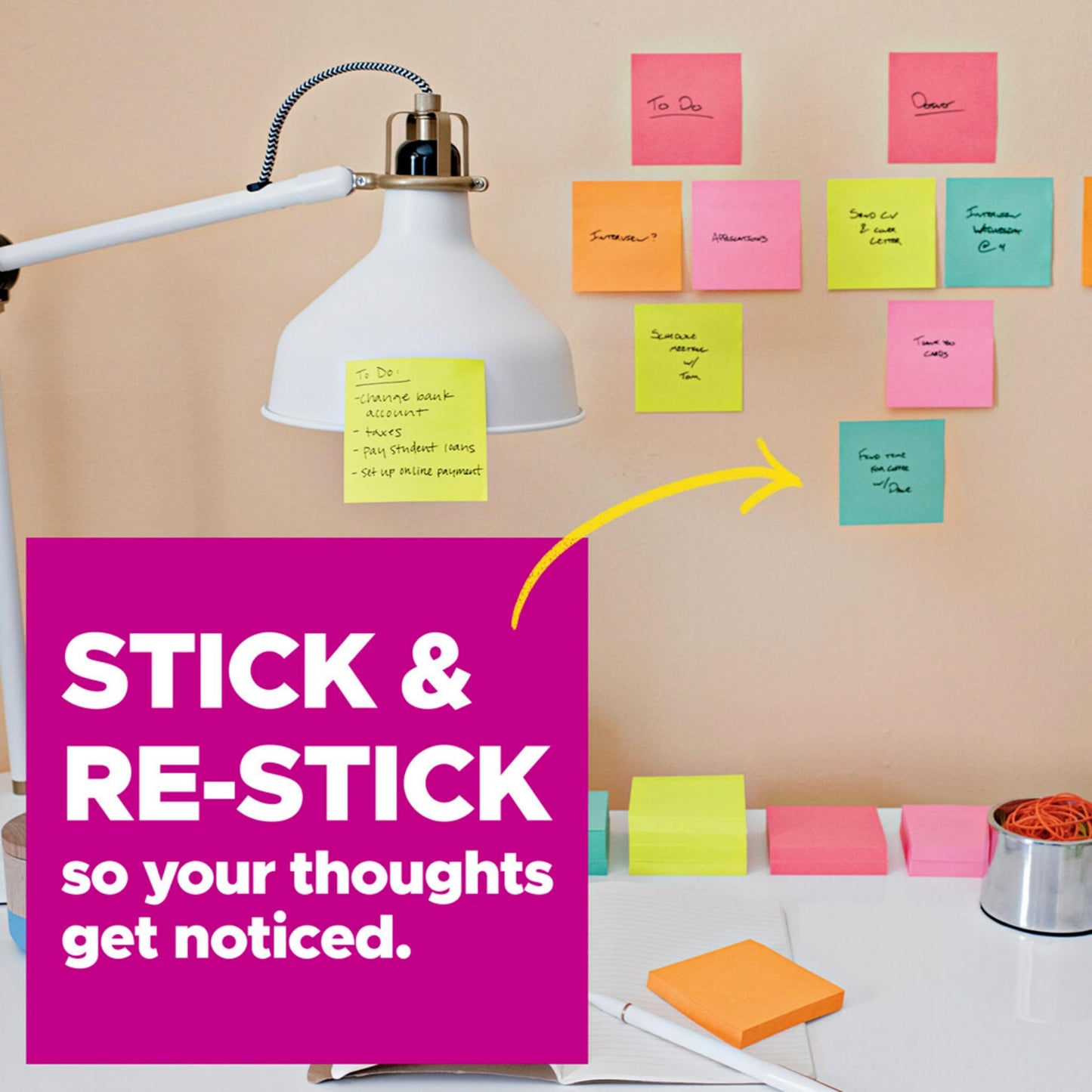 Post-it Super Sticky Dispenser Pop-up Notes, 18 Sticky Note Pads, 3 x 3 in., 2X the Sticking Power, School Supplies and Oﬃce Products, Use with Post-it Note Dispensers, Energy Boost Collection
