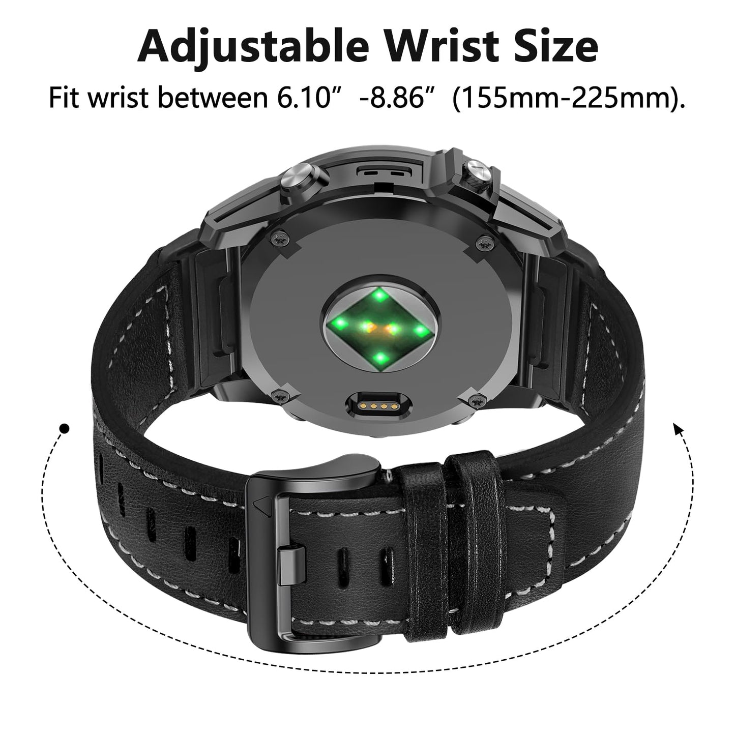 ZPJPPLX 22mm Genuine leather Watch Bands for Fenix E 8 AMOLED 47mm 7 6 Pro 5 plus,Quick fit Strap for quatix 6 7 8 epix Pro tactix 8 AMOLED 47mm/Approach S62 S70/Forerunner 965 970 955/Descent G2 G1