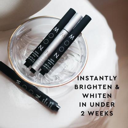 MOON Teeth Whitening Pen - Gentle on Sensitive Teeth, Whitens with Antioxidants & Essential Oils - Vegan Whitening Gel in an Easy Applicator - Vanilla Mint