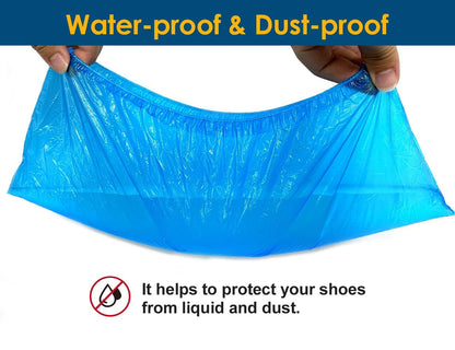 Shoe Covers Disposable Non Slip -100 Pack(50 pairs) 15.7'' Hygienic Waterproof Foot Booties Covers Recyclable Shoe Booties Covers for Indoors, Fits Up to US Men's 11 & US Women's 13