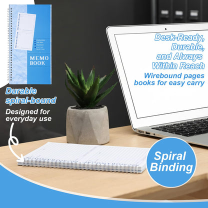 Eaasty 3 Pack Memorandum Book Carbon Copy Notebook Carbonless Two-part Duplicate Memorandum Forms Book Tear off Phone Message Pads for Office School Home