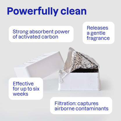 ATTITUDE Odor Eliminator with Activated Carbon, Plant-Based Air Purifier, Vegan, Lavender & Eucalyptus Scent, 8 Ounces