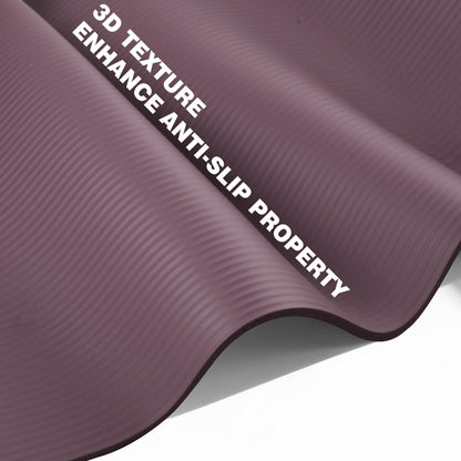 KEEP Extra Thick NBR Yoga Mat for Women & Men, 10mm Thick, 72”x24” Large Exercise Mat with Non-Slip Workout Mat for Yoga, Pilates, Stretching, Meditation – Wide & Cushioned Fitness Mat,purple