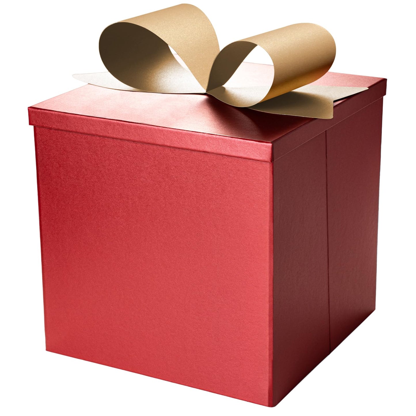 BIOBROWN Medium Gift Boxes with Lids for Presents, 9x9x9 Inches Red Collapsible Gift Box for Valentine's Day, Birthday, Wedding, Baby Shower, Party, Any Occasion