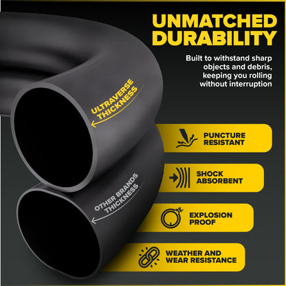 Ultraverse 24" Bike Inner Tubes 24 x 1.75, 1.95, 2.10, 2.125 – Butyl Rubber Bicycle Tubes with Schrader Valve – Compatible with Cruiser, City, Kids, BMX & Mountain Bikes – Set of 2