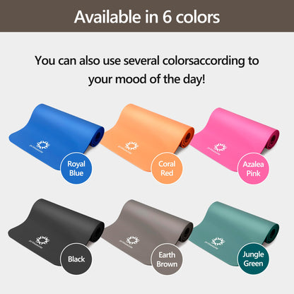 Primasole 1/2-Inch Extra Thick NBR Yoga Mat with Enhanced Stability - Textured Design, Lightweight Mat with Carrying Strap & Case for Yoga, Pilates, Gym & Home Use (Multiple Colors)