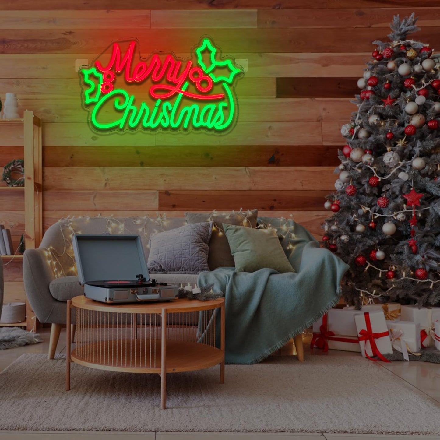 Virlusy Merry Christmas Neon Signs for Wall Decor Dimmable Merry Xmas Led Lights Signs Letters Neon Light for Christmas Party Living Room Pub Bar Bedroom Home Shop Decorations Birthday Gifts