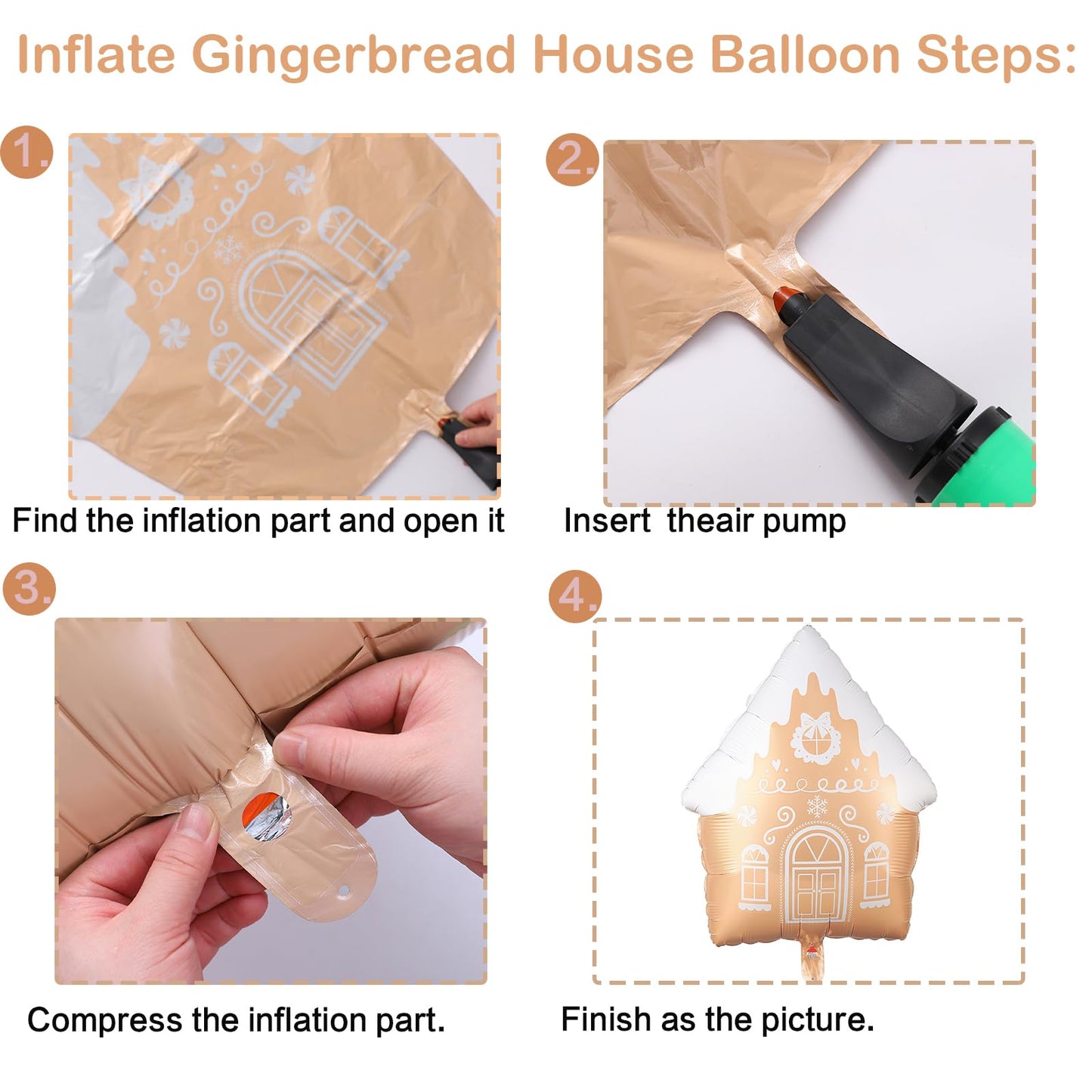 Gingerbread Balloon Arch Kit 147pcs Pink Brown Christmas Balloon Garland with Candy and Gingerbread House Mylar Balloon for Christmas Gingerbread House Candy Holiday Birthday Party Decorations