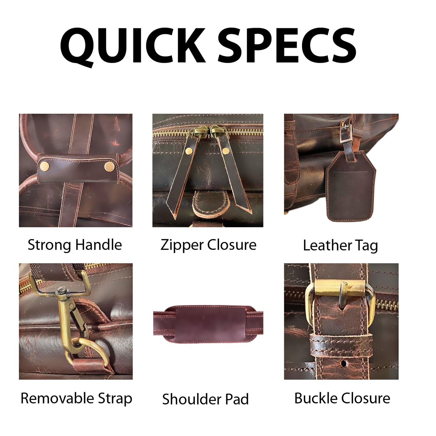 Leather Duffle Bags for Men - 21 Inch Full Grain Leather travel bag, leather overnight bag, Mens Leather Bag, Carry On Leather Weekender Bag, Airplane Leather Luggage Duffel Gym Bag
