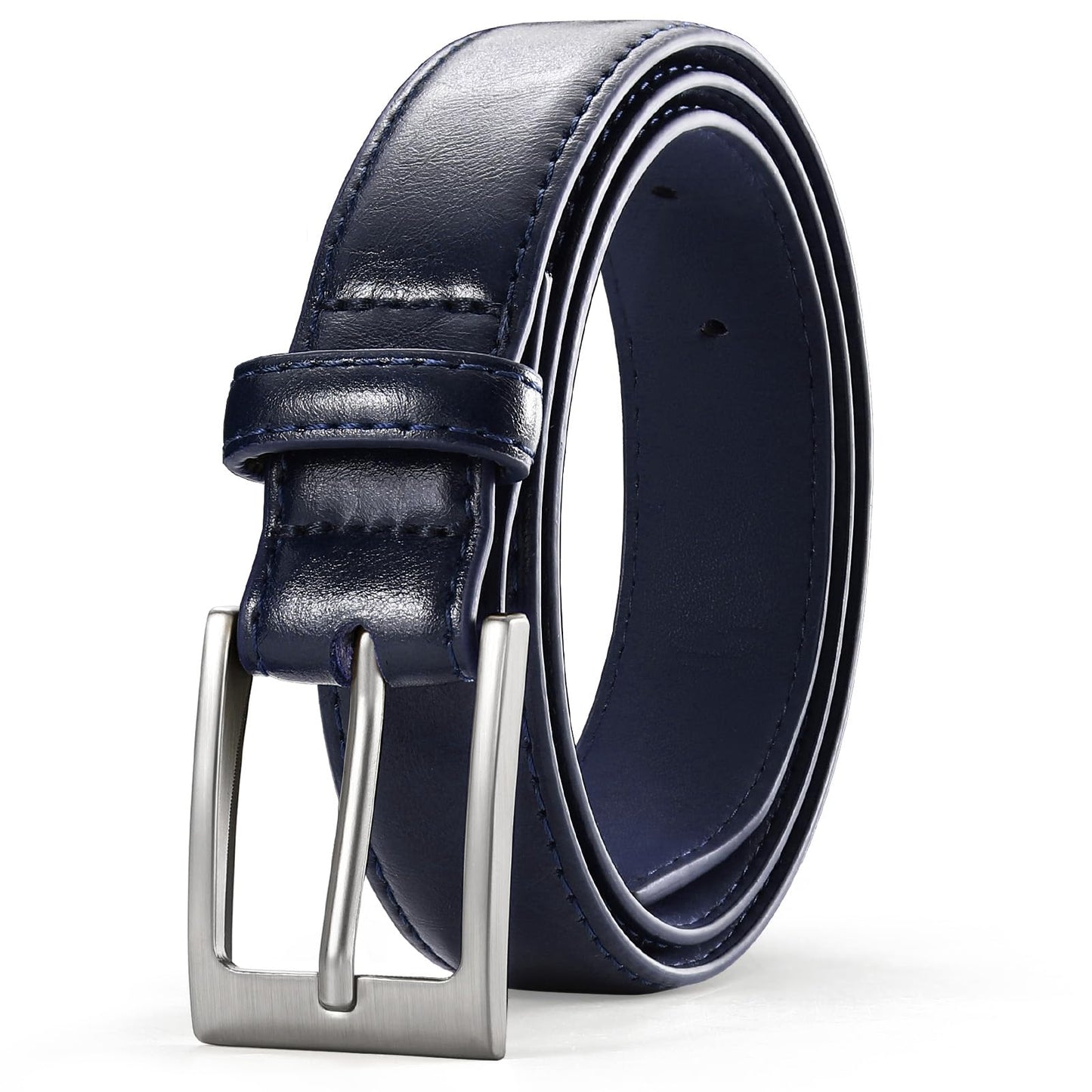 VONMELLI Boys Belt Leather Kids Blue Belt for Dress Jeans Formal and Casual Pants School Uniform Belts, XXL