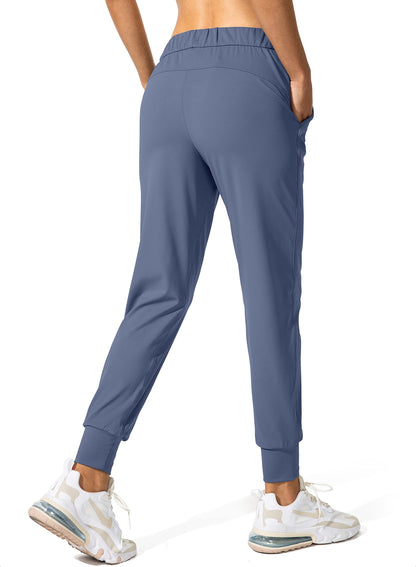SANTINY Women's Joggers Pants Pockets Drawstring Running Sweatpants for Women Lounge Workout Jogging(Slate Blue_S)