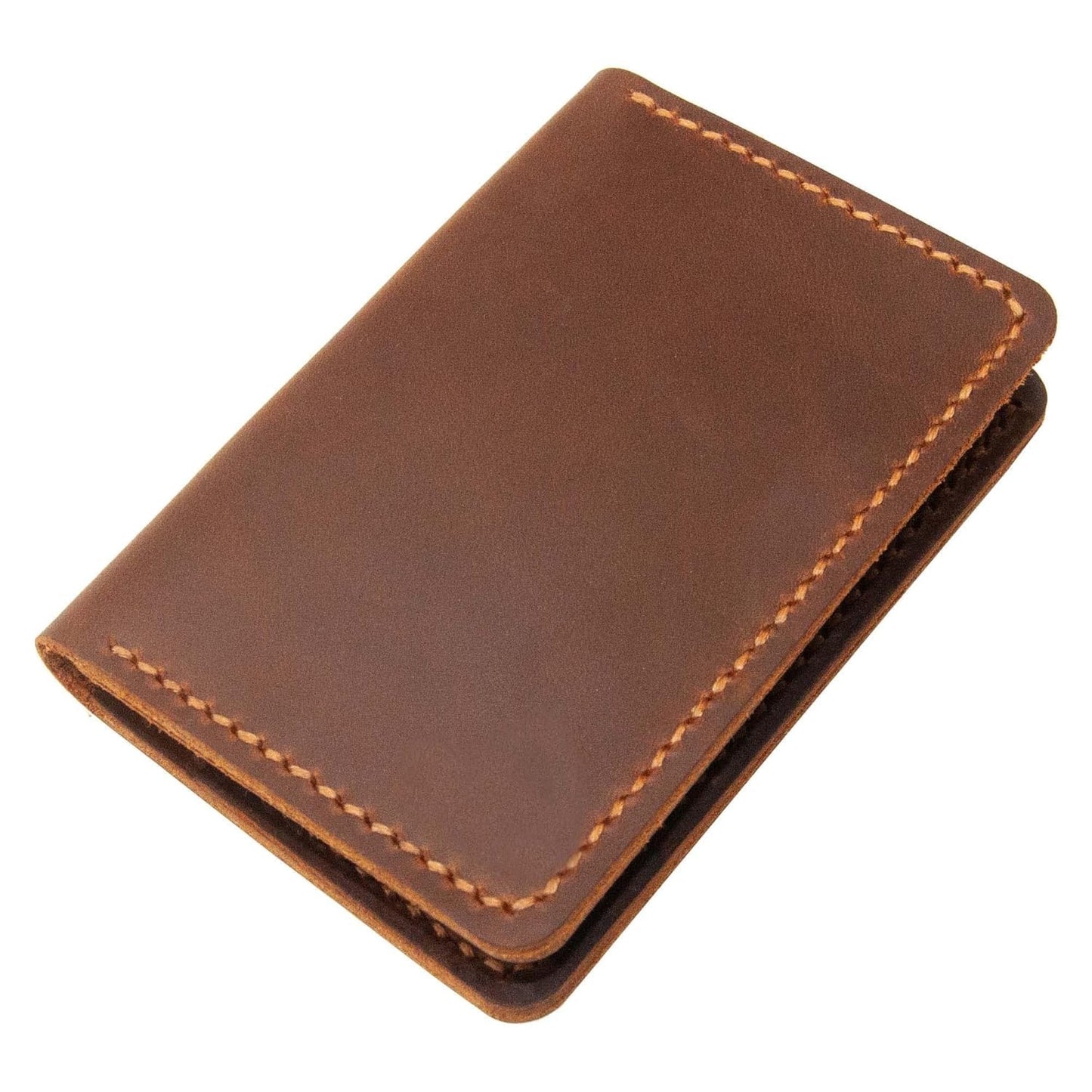 Turbosnail Leather for Men & Women Front Pocket Card Holder | Minimalist Wallet | Front Pocket Wallet | Leather Card Sleeve | Minimalist Handmade Card Holder (Brown（Style 2）)
