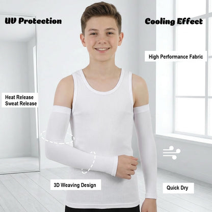 Ouligay 2 Pairs UV Sun Protection Sleeves for Men Women Cooling Arm Sleeves UPF 50 Sport Arm Compression Sleeve Tattoo Cover Up Sleeve