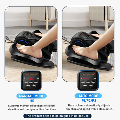 Rollingsurfer Under Desk Elliptical Machine, Adjustable Speeds Electric Trainer with Remote, Portable Seated Pedal Leg Exerciser for Teens Seniors and Adults