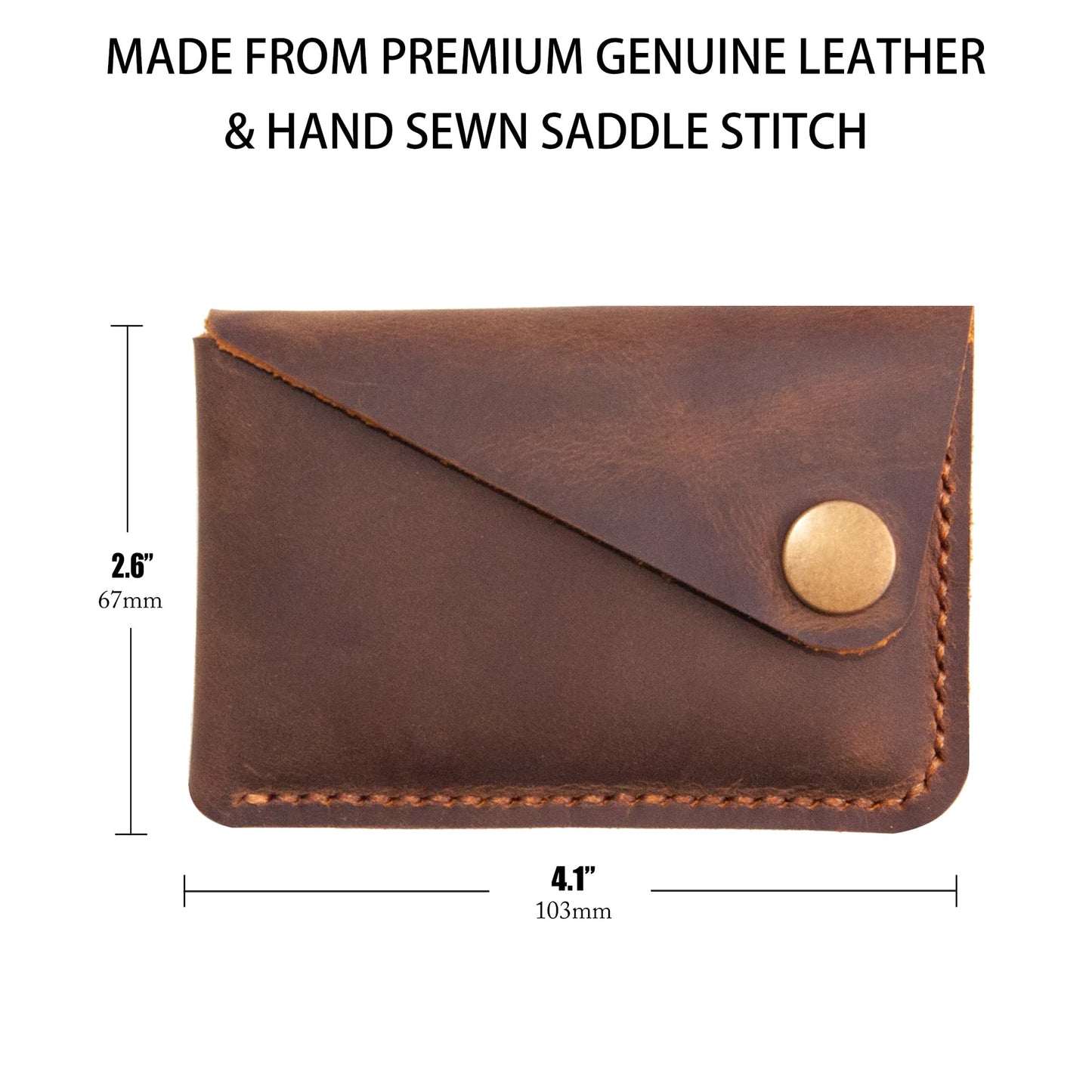 Turbosnail Leather Card Holder, Credit Card Wallet, Front Pocket Wallet, Slim Wallet, Cardholder Wallet, Credit Card Holder, Minimalist Wallet, Fathers Day Gift (Brown)
