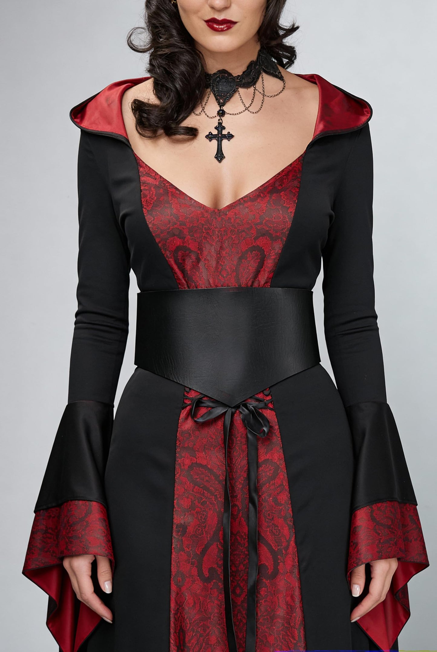 Women’s Wide Corset Waist Belt – Adjustable Faux Leather Waist Cincher, V-Shaped PU Leather Fashion Belt with Alloy Buckle for Dresses, Shirts, Outfits, Parties & Costumes (Fit Waist 26.2-36.6in)
