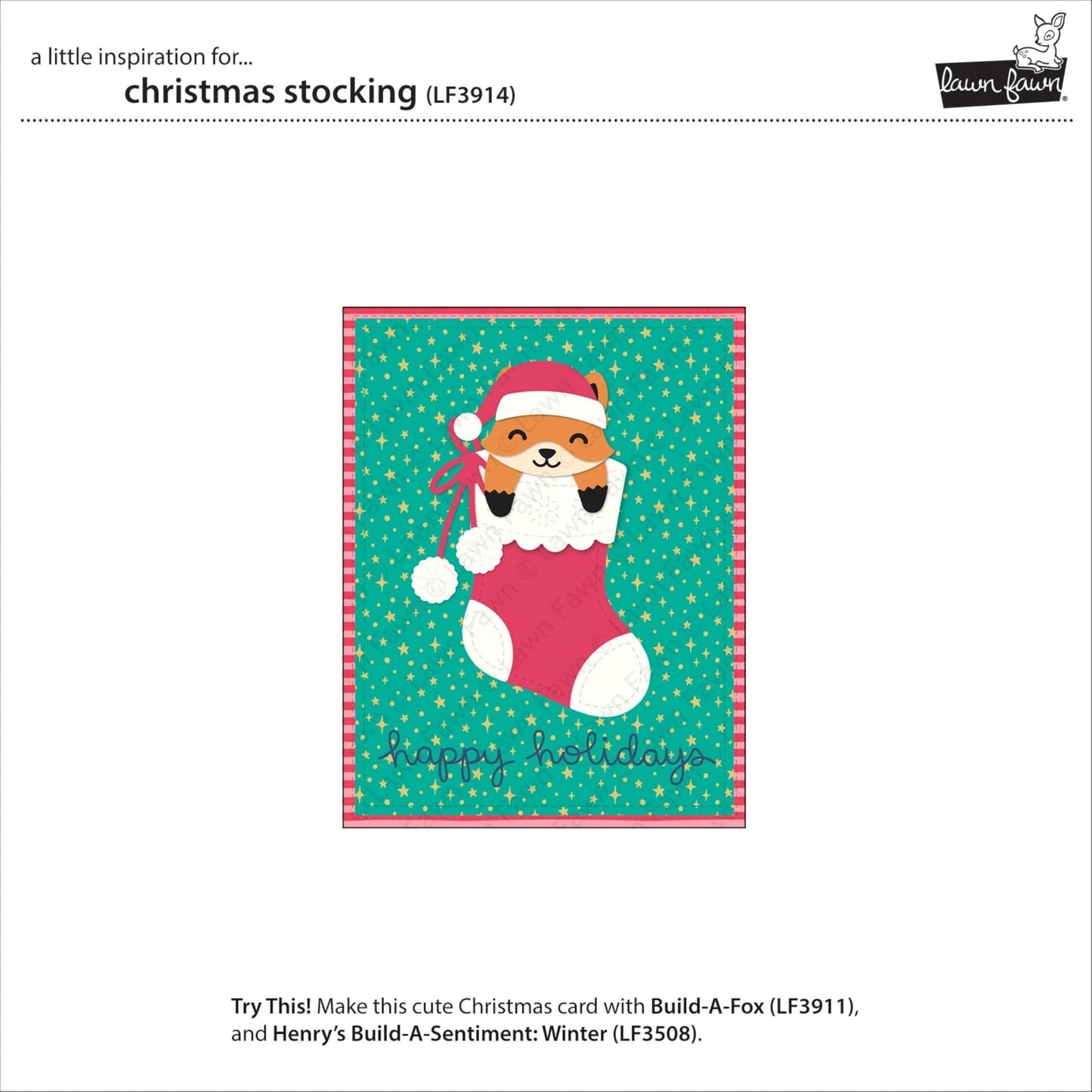 Lawn Fawn LF3914 Christmas Stocking Stand-Alone Die