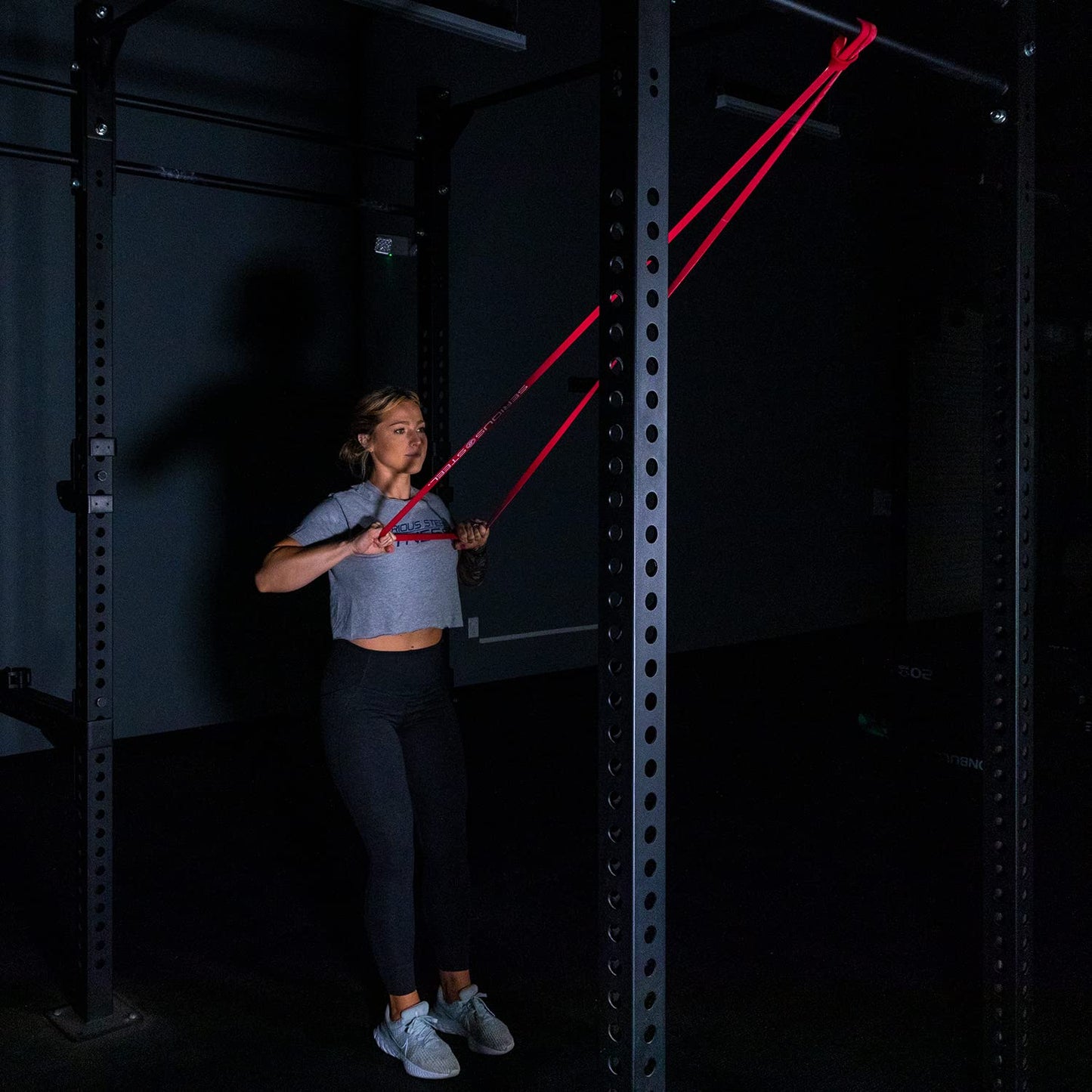 SERIOUS STEEL FITNESS Assisted 41" Pull-Up Band, Resistance & Stretching, Powerlifting & Pull-ups (#2 Red - Single Band)