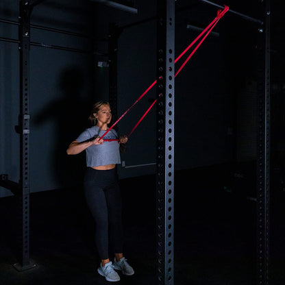 SERIOUS STEEL FITNESS Assisted 41" Pull-Up Band, Resistance & Stretching, Powerlifting & Pull-ups (#2 Red - Single Band)