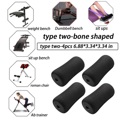 Foot Foam Pads Rollers(7.87in*3.14in*3.14in) for Exercise Machine, Inversion Table, Workout Bench, Sits Ups Replacement Parts, Home Gym Accesories
