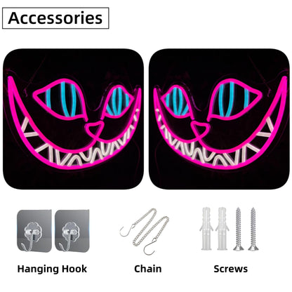 Cheshire Cat Neon Sign, Alice in Wonderland Decor LED Light for Wall, Dimmable Cat Neon Light for Bedroom Man Cave Party Bar, Wonderland Gifts for Kids Birthday Christmas