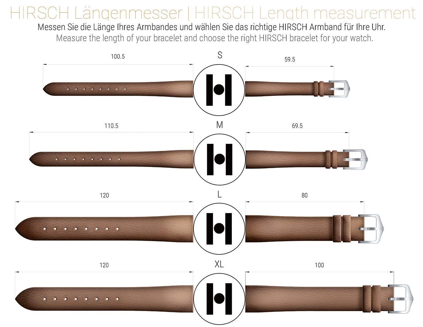 Hirsch Toronto Leather Watch Strap - Brown - L - 16mm - Shiny Silver Buckle - Calf Leather Band