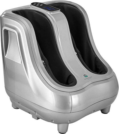 KoolerThings Shiatsu Heated Foot and Cal Massager Machine to Relieve Sore Feet, Ankles, Calfs and Legs, Deep Kneading Therapy, Relaxation Vibration and Rolling & Stimulates Blood Circulation