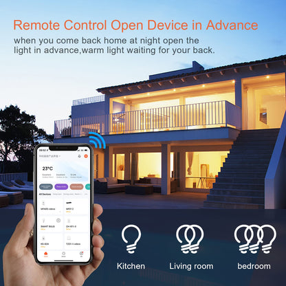 Milfra Smart Light Switch-Smart WiFi Switch 2.4Ghz Compatible with Alexa, Google Assistant,Remote Control/Voice Control and Schedule, Neutral Wire Required, Single-Pole, No Hub Required (4 Pack)