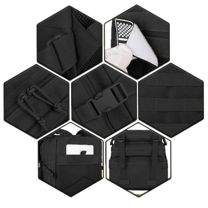 QT&QY 45L Military Tactical Backpacks Molle Army Assault Pack 3 Day Bug Out Bag Hiking Treeking Rucksack black