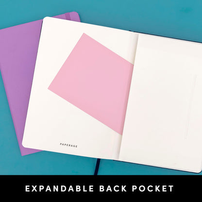 PAPERAGE Recycled Blank Journal Notebook, (Kraft), 160 Pages, Medium 5.6 in x 8 in - 100 GSM Thick Paper – Hardcover Journaling Notebook for Work, School, Note Taking or Sketching