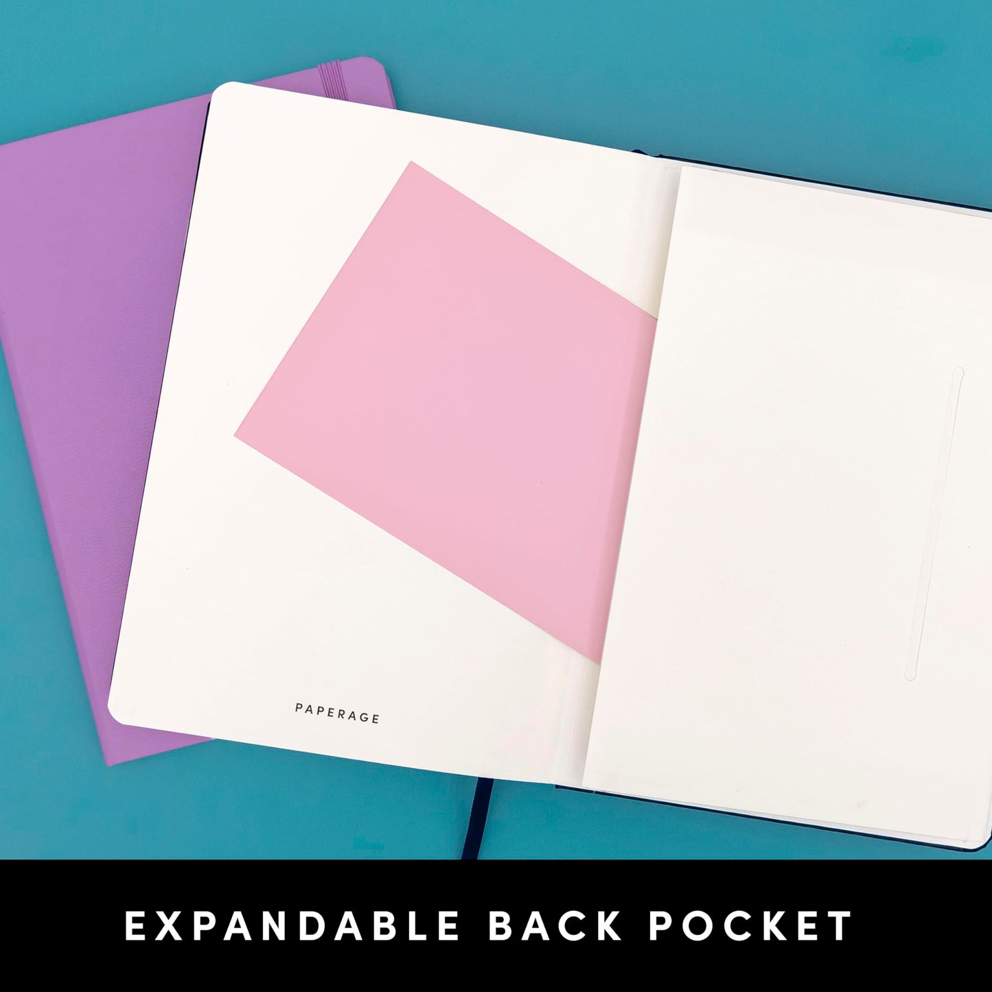 PAPERAGE Recycled Lined Journal Notebook, (Rose), 160 Pages, Medium 5.6 in x 8 in - 100 GSM Thick Paper – College Ruled, Hardcover Journaling Notebook for Work, School & Note Taking