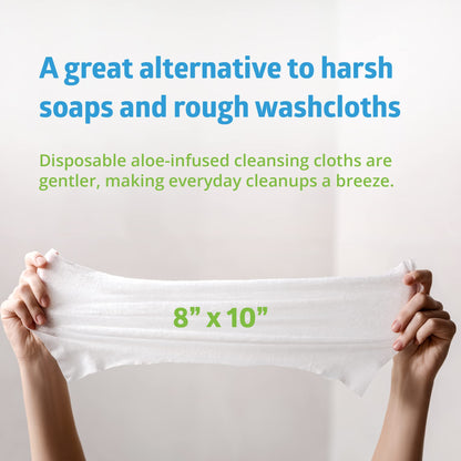 FitRight Personal Cleansing Wipes with Aloe 8x10 Unscented 600 Count
