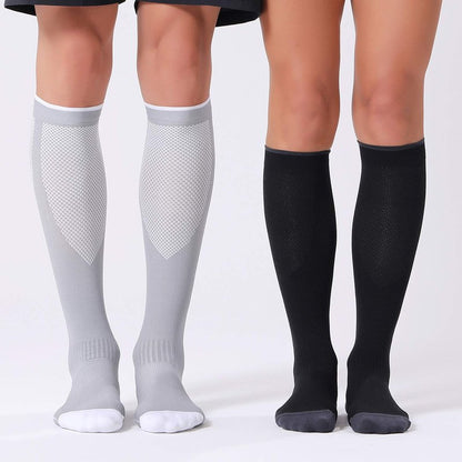 FITRELL 3 Pairs Compression Socks for Women and Men 20-30mmHg- Circulation and Muscle Support Socks for Travel, Running, Nurse, Knee High, Medical BLACK L/XL