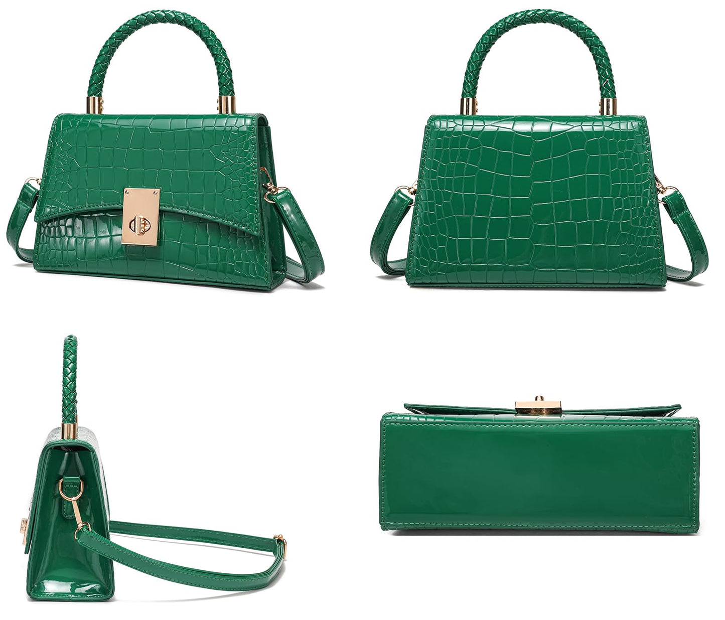 JHVYF Women Satchel Handbags Shoulder Bag Classic Small Crossbody Bags Ladies Cute Purses Satchels bag mini purse Deep Green bags