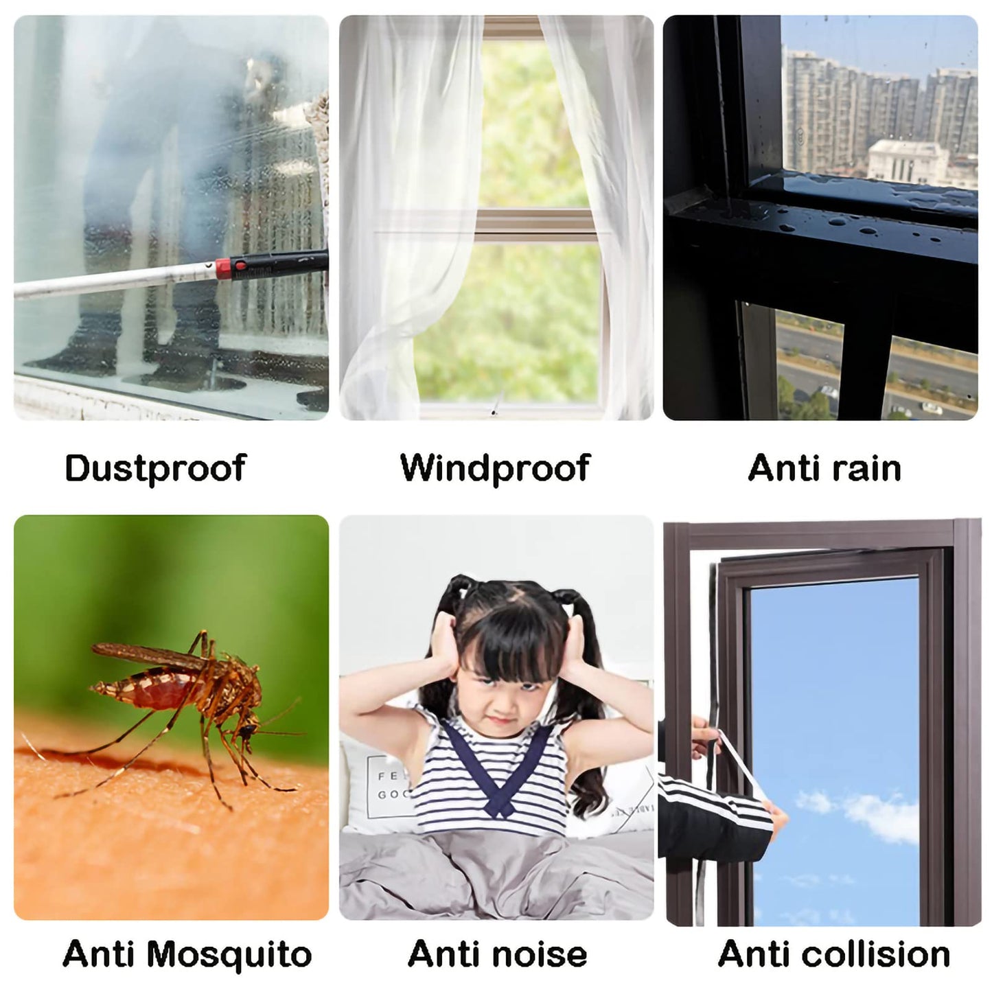 33 Ft Gray Self-Adhesive Soundproofing Weather Stripping for Doors and Windows, 0.35" Wide x 0.2" Thick