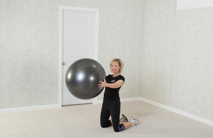 Black Mountain Products Professional Grade Stability Ball - Pro Series 1000Lbs Anti-Burst 2000Lbs Static Weight Capacity Blue
