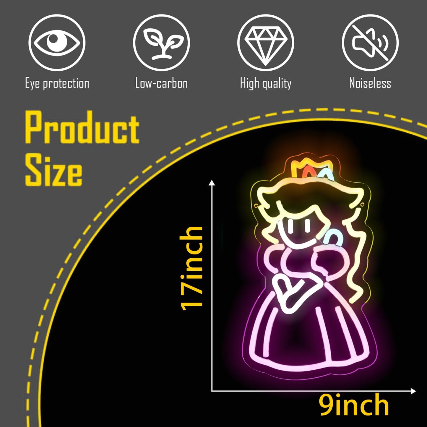 lmprintNook Princess Neon Signs Crown Neon Lights for Wall Decor Decorative Hanging LED Sign with USB Power for Kid Teen Boys Girls Room Birthday Party Wedding Bar Home Decoration Christmas Gift