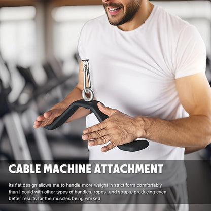 Cable Machine Attachment Curl Lat Pull Down Bar, LAT Pulldown Tricep Bar Strength Training Workout, Back Cable Attachments Grip for Home Gym (Length 16.5")