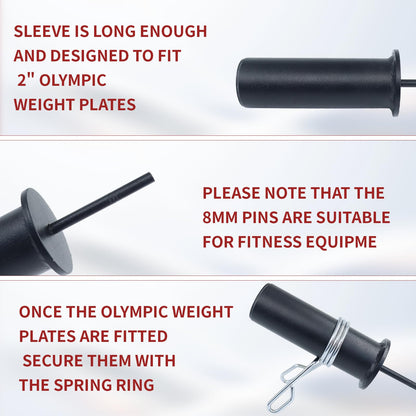 FNKTEK Weight Stack Pin and Spring Collar Weight Stack Extender Pin Commercial and Home Gym Accessories for Cable Tower and Functional Trainer Machine (Hanger Rod Length:150 Mm, Ø 10 Mm,Length 110mm)