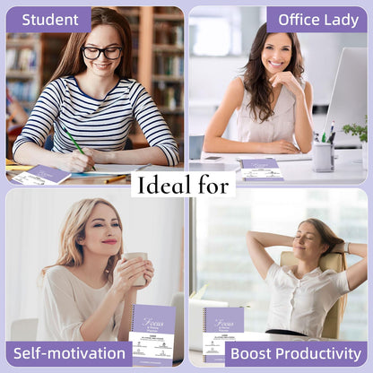 ADHD Daily Planner for Neurodivergent Adults - Focus & Thrive Planner, Undated Task Management Organizer, Productivity Planners for Women to Stay Organized - Larger Size 7 * 10in (Purple)