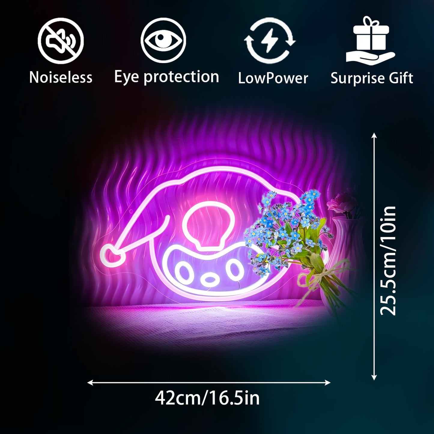 Bkuupau Neon Sign, Anime Neon Signs for Wall Decor LED Light up Signs Home Decor for Bedroom, Man Cave, Gaming Room, Party, Club, Pub, Bar Decoration Christmas Halloween Easter Gift USB Operated