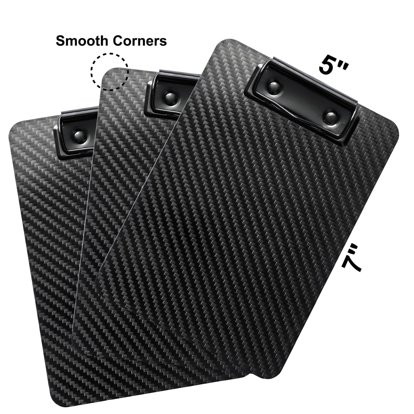 Carbon Fiber Clipboard 5x7 Inch – Mini Portable Writing Board for Pocket Use, Real 3K Carbon Fiber, Rigid & Ultra-Light, for Doctors, Outdoor Notes, Sketching, Field Work