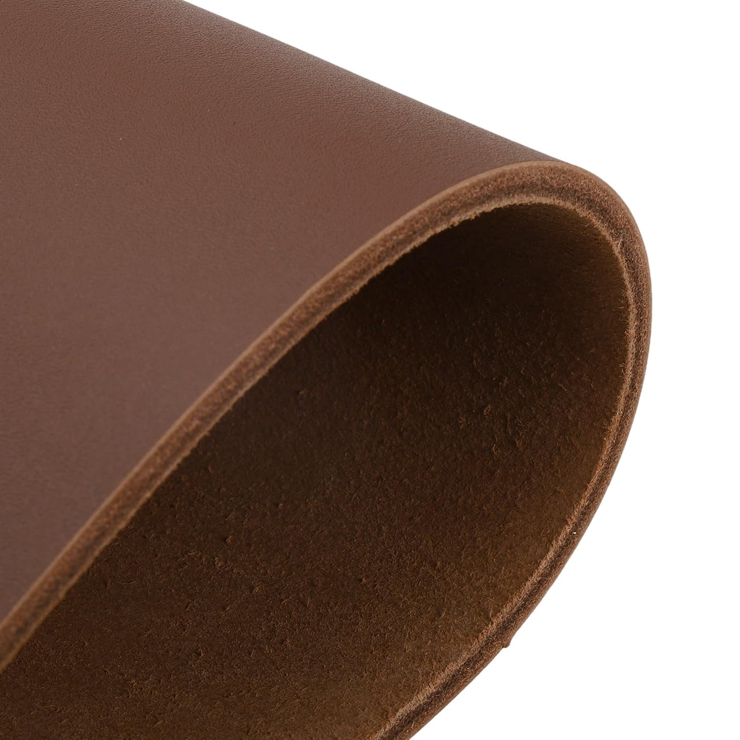 Rebower Genuine Leather Sheets, 8" x 8" Flat Full Grain Cowhide Leather for Crafts, 4-4.5mm Thick Vegetable Tanned Cowhide for DIY Belt Tooling Wallet Stamping Projects, Brown