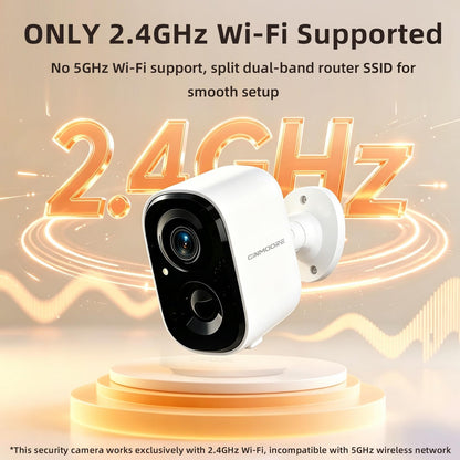 CINMOORE 2.5K Wireless Home Security Cameras 2-Pack, Outdoor WiFi Non-Subscription AI Person Detection, 4MP Color Night Vision, Full Duplex 2-Way Audio, IP66 Waterproof Battery Powered, U.S. AWS Cloud
