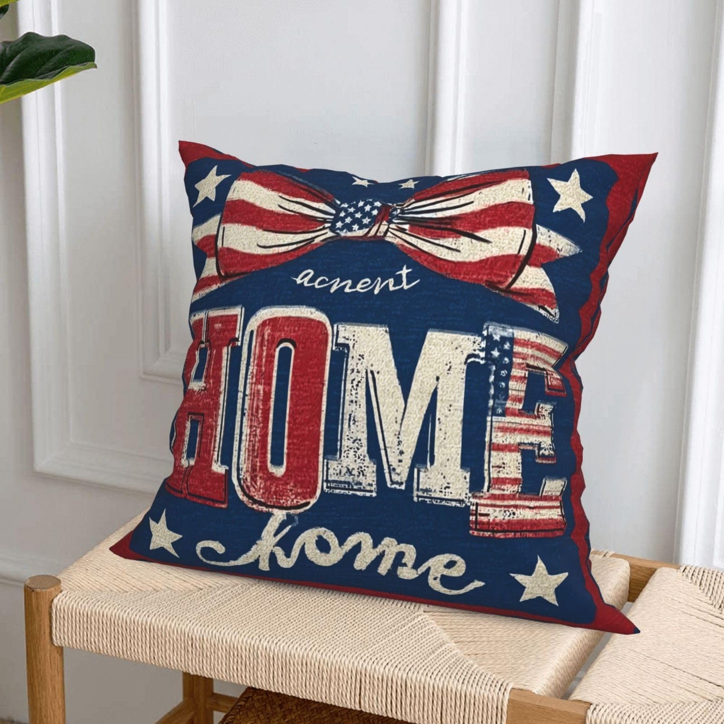 oyebn 4th of July Throw Pillow Covers Set of 4 Decorative Soft Double Sided Print Pillow Case Farmhouse Home Decor for Living Room Sofa Couch 18x18