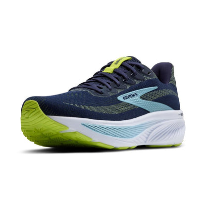 Brooks Men’s Ghost 17 Neutral Running Shoe - Peacoat/Lime/Blue - 11 Narrow