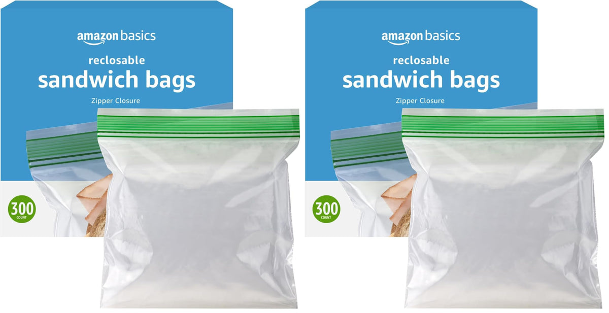 Amazon Basics Sandwich Storage Bags, 300 Count (Previously Solimo)