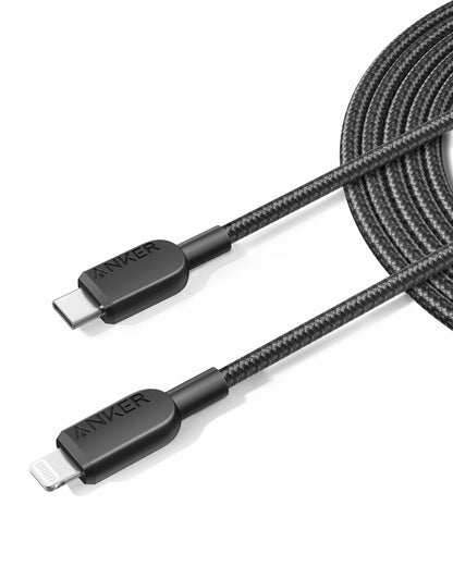 Anker 310 USB C to Lightning Cable(6FT,2Pack, Black), MFi Certified for iPhone 14 Series, and More(Charger Not Included)