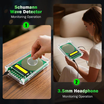 0.01Hz-200kHz Adjustable Frequency Generator for Healing Schumann Sine Waves Resonance Generator 7.83Hz Ultra Low Frequency Generator Resonator with Acrylic Case