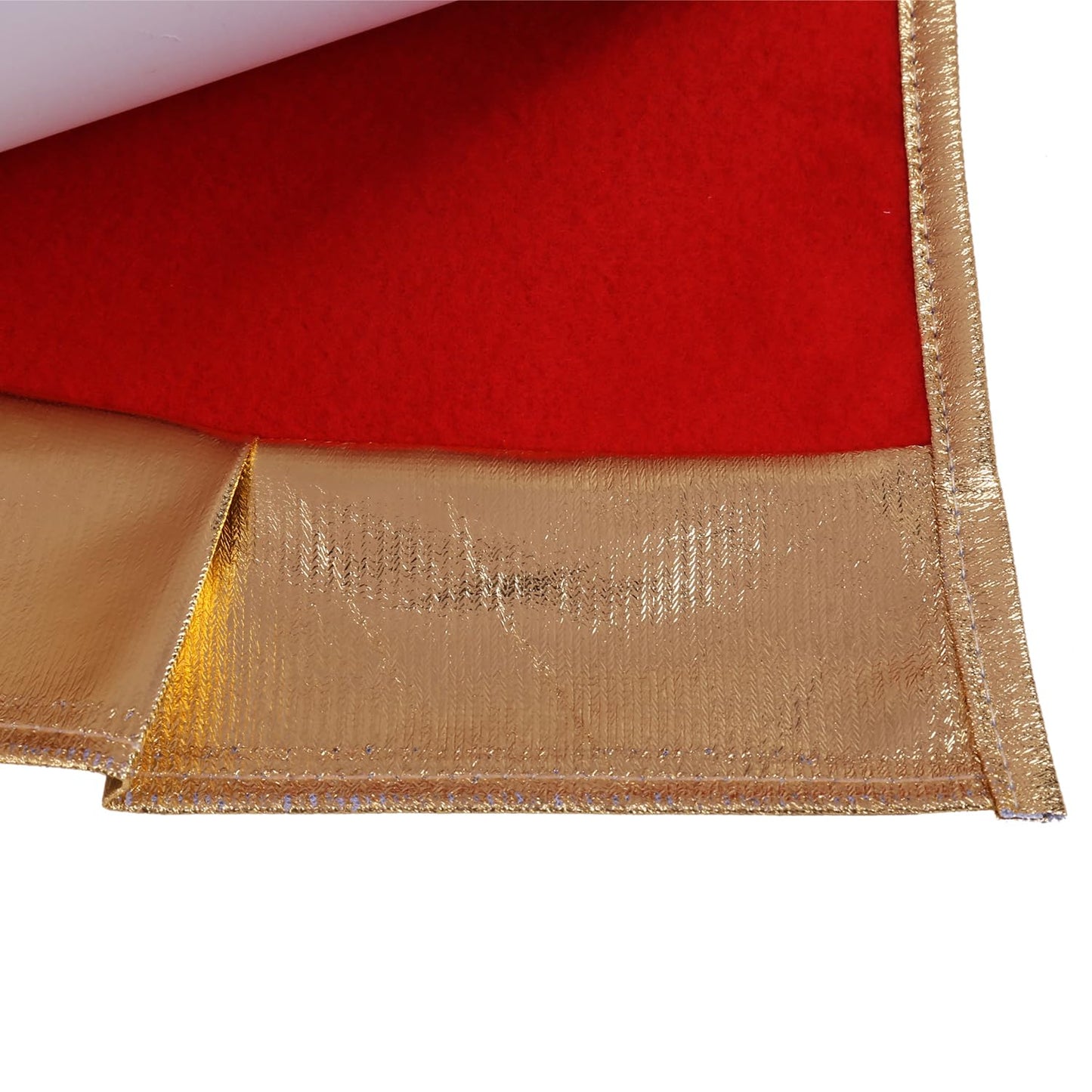 Sattiyrch Christmas Tree Skirt with Gold Rim 36",Flannelette Santa Reindeer Decoration for 6Ft/7.5Ft Xmas Tree